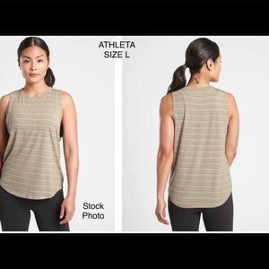 🆕Athleta Cloudlight Striped Muscle Tank (L)